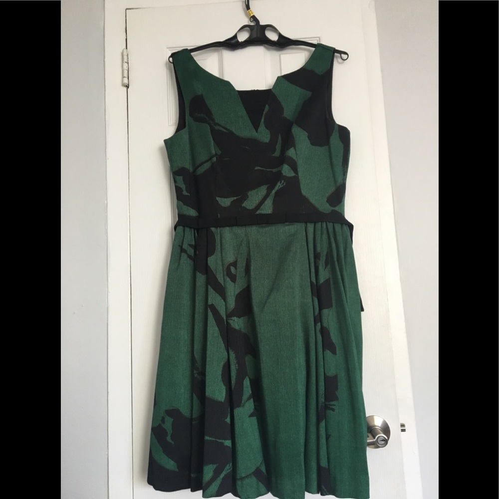 Green patterned Party Dress by Taylor